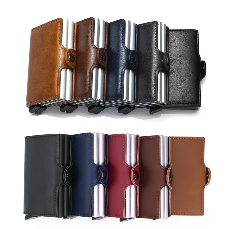 Top Quality Rfid Wallet Men Money Bag Mini Purse Male Aluminium Card Wallet Thin Purse Carteras Small Clutch Leather Wallet 2021
Top Quality Rfid Wallet Men Money Bag Mini Purse Male Aluminium Card Wallet Thin Purse Carteras Small Clutch Leather Wallet 2021