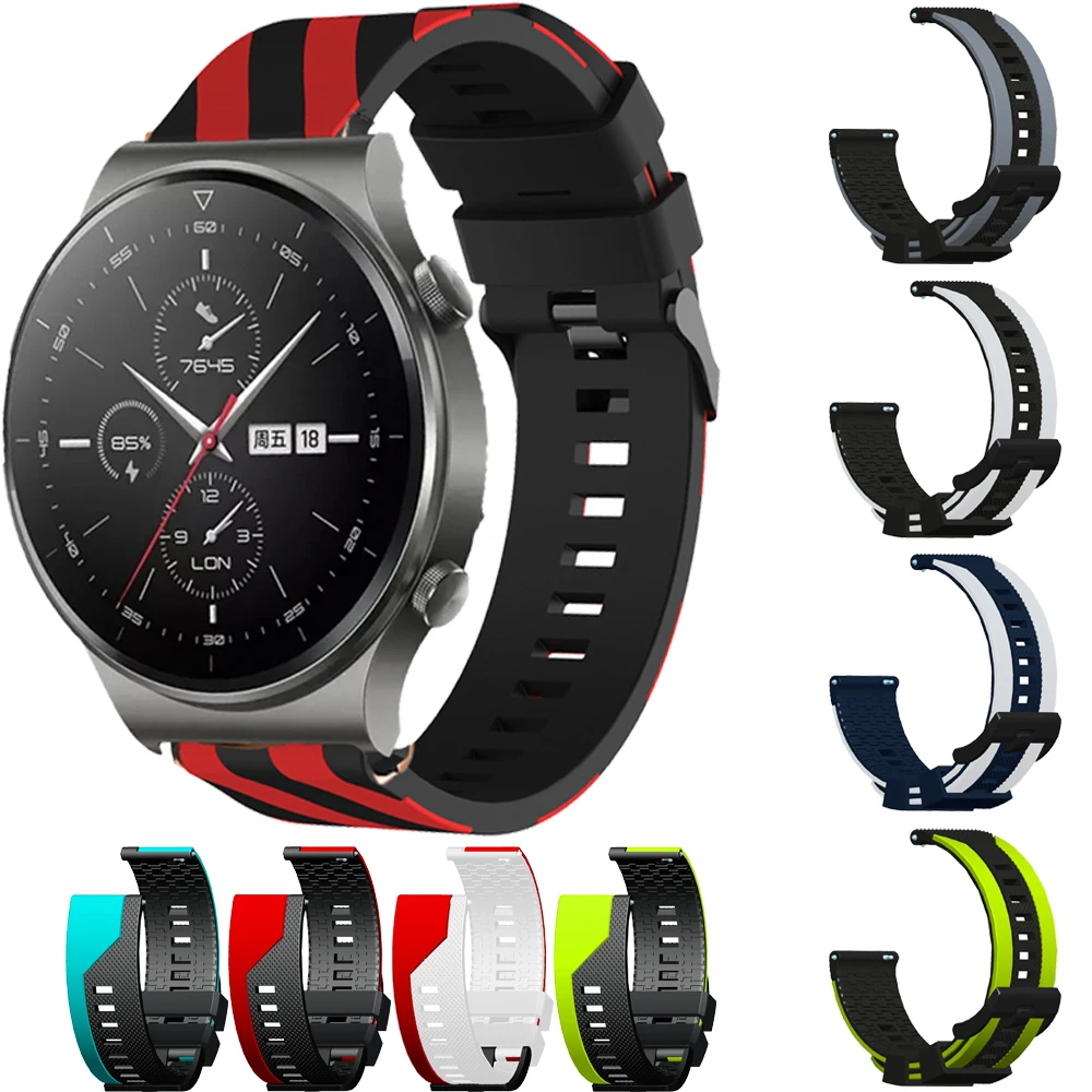 

22mm For huawei watch Gt2 pro 46 Silicon smart Wrist Strap for Xiaomi Huami Amazfit GTR47/GTR 2 Band Quickly install accessories
