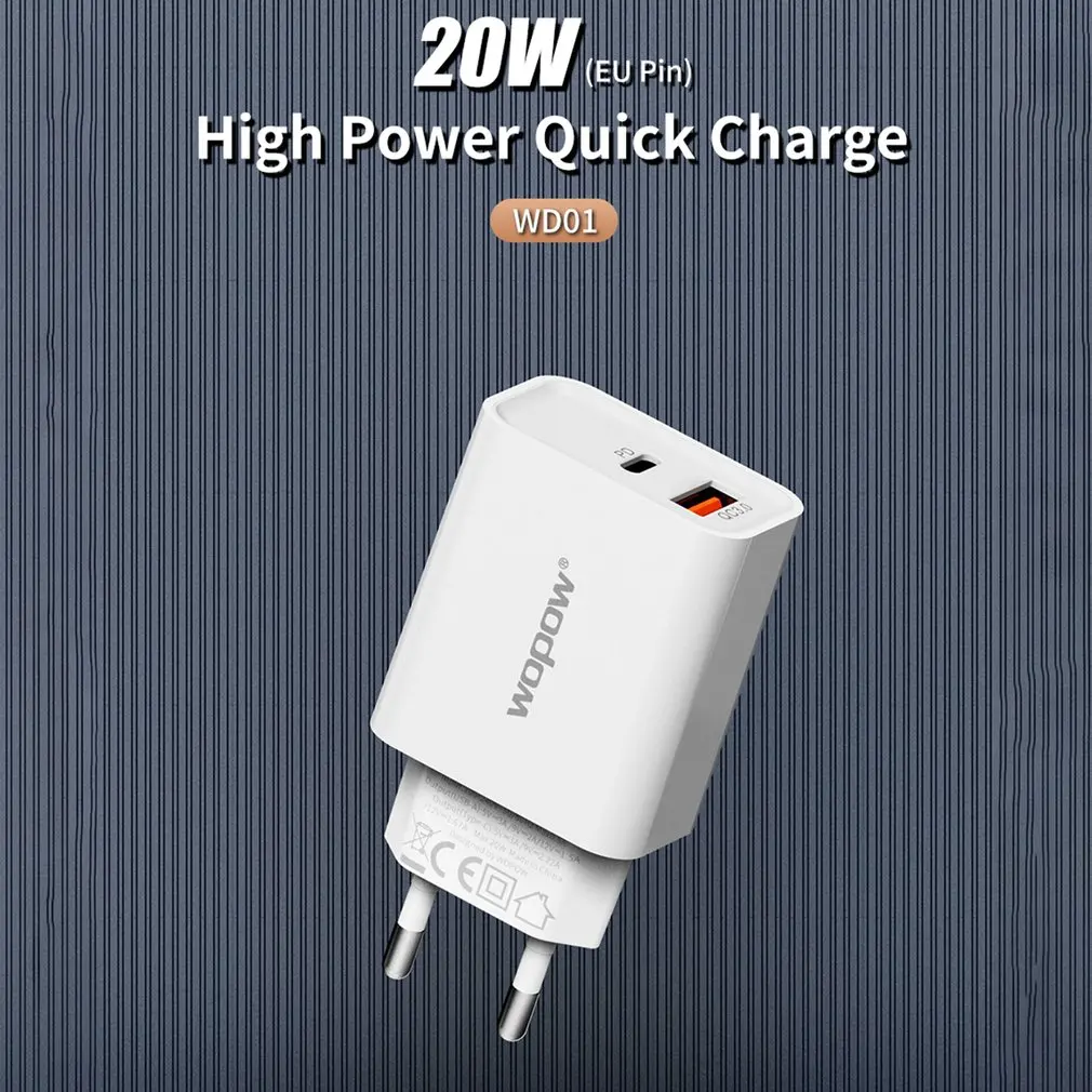 WOPOW PD 20W USB C Charger 2 Port Fast Phone Charge Wall Adapter For iPhone 12 11 AirPods iPad Huawei Xiaomi Samsung
WOPOW PD 20W USB C Charger 2 Port Fast Phone Charge Wall Adapter For iPhone 12 11 AirPods iPad Huawei Xiaomi Samsung