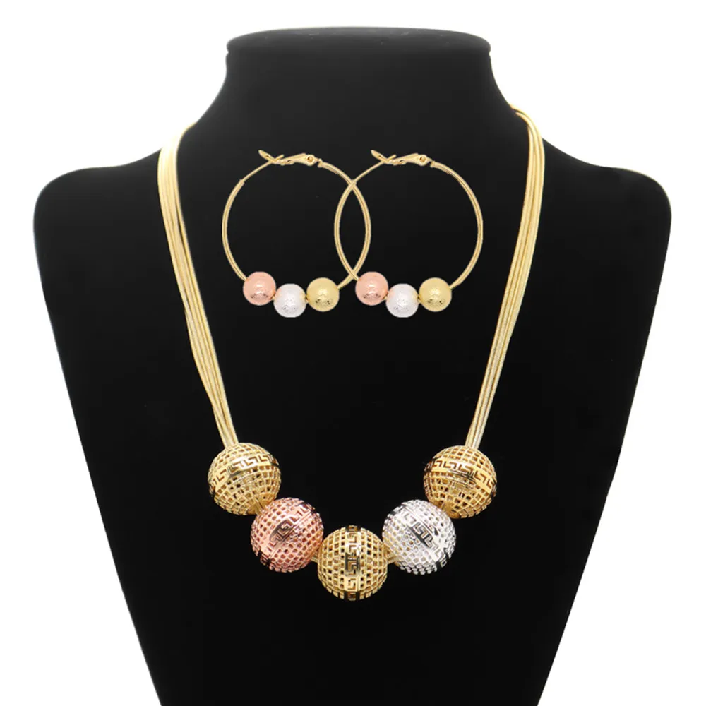 NEW Design Seed Beads Necklace for Women Small Ball Big Ear Ring Choker Necklace Simple Jewelry Set Wedding Engagement Gift
NEW Design Seed Beads Necklace for Women Small Ball Big Ear Ring Choker Necklace Simple Jewelry Set Wedding Engagement Gift