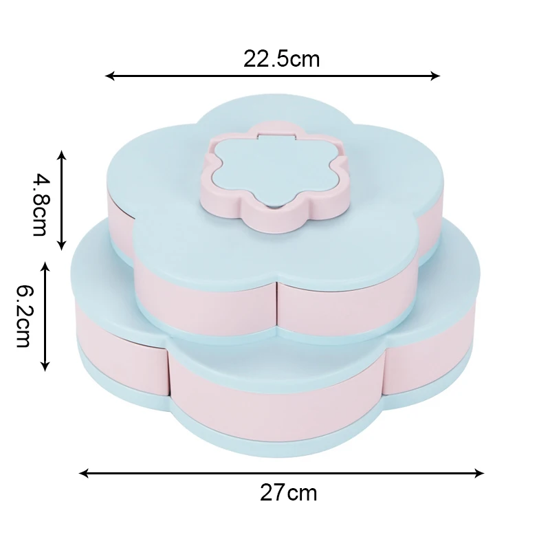NEW Creative Flower Petal Fruit Plate Candy Storage Box with Lid 5 Grids Nuts Snack Tray Rotating Food Gift Boxfor Party Wedding
NEW Creative Flower Petal Fruit Plate Candy Storage Box with Lid 5 Grids Nuts Snack Tray Rotating Food Gift Boxfor Party Wedding
