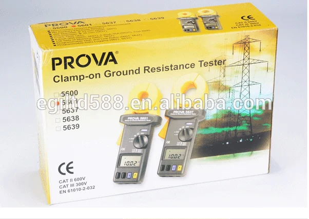 TES PROVA-5601 Non-Contact Clamp-on Ground Resistance Tester Meter 23mm Jaw 30A
TES PROVA-5601 Non-Contact Clamp-on Ground Resistance Tester Meter 23mm Jaw 30A