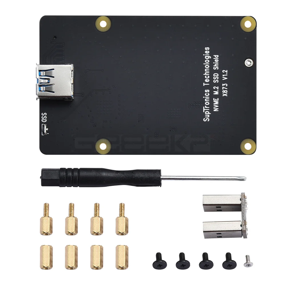 Raspberry Pi X873 NVME M.2 SSD Storage Expansion Board with USB 3.1 Adapter For Raspberry Pi 4B Support Key-M 2280 SSD
Raspberry Pi X873 NVME M.2 SSD Storage Expansion Board with USB 3.1 Adapter For Raspberry Pi 4B Support Key-M 2280 SSD