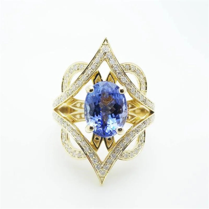 New Fashion Rhombus Golden Crystal Inlaid Blue Zircon Hollow Engagement Ring For Women Party Jewelry Hand Accessories Size 6-10
New Fashion Rhombus Golden Crystal Inlaid Blue Zircon Hollow Engagement Ring For Women Party Jewelry Hand Accessories Size 6-10