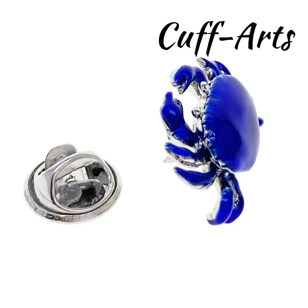 Lapel Pin Badges for Men Blue Crab Badge Fashion Brooches Novelty By Cuffarts P10392 | Украшения и аксессуары