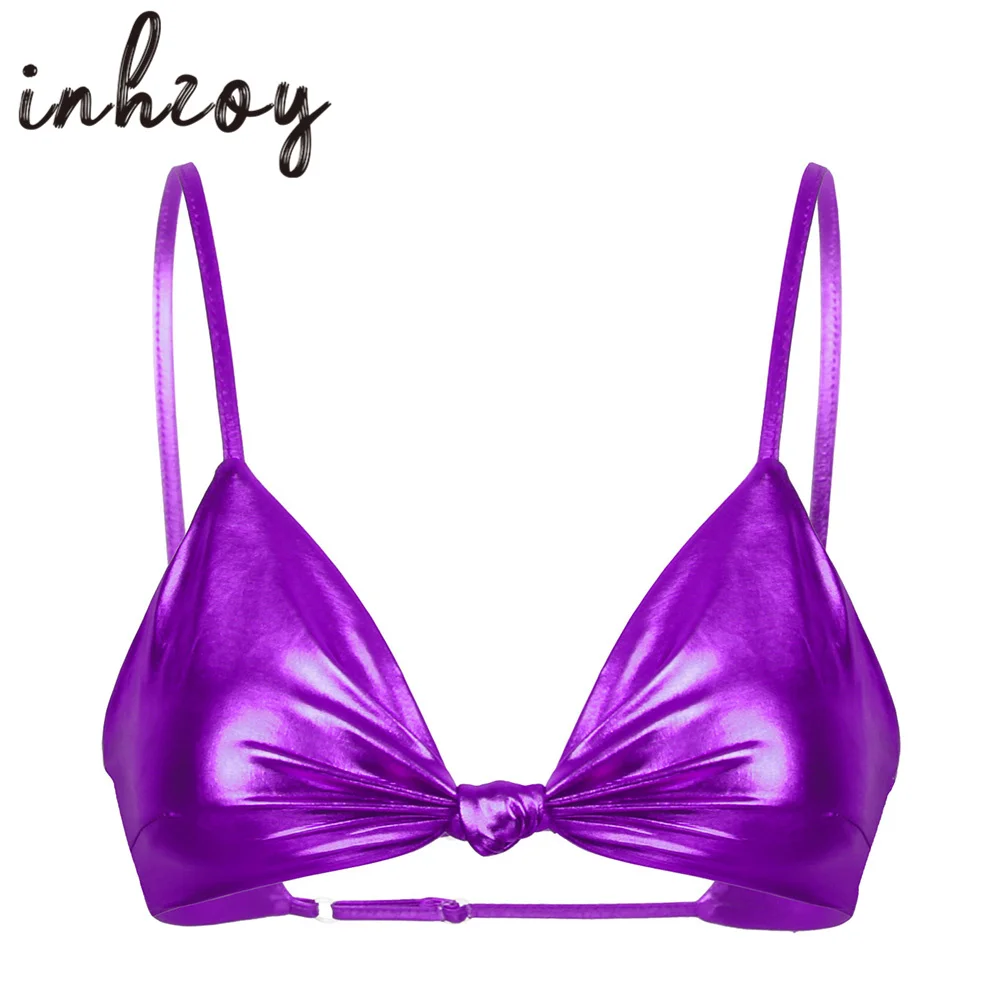 Women Shiny Metallic Adjustable Straps Unlined Bra Sexy Tops Nightclub Party Festival Rave Stage Performance Pole Dance Costume
Women Shiny Metallic Adjustable Straps Unlined Bra Sexy Tops Nightclub Party Festival Rave Stage Performance Pole Dance Costume
