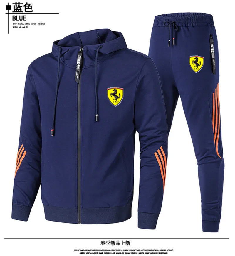 WinterThe New Ferrari Printed Sportswear Men's Warm Casual Sportswear Suit Cotton Hoodie + Pants Sportswear Men's Sports Suit 
WinterThe New Ferrari Printed Sportswear Men's Warm Casual Sportswear Suit Cotton Hoodie + Pants Sportswear Men's Sports Suit