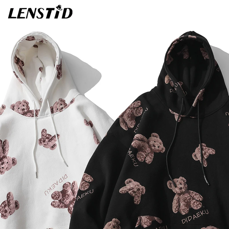 LENSTID Men Hip Hop Winter Fleece Pullover Hoodies Bear Full Printed Harajuku Streetwear Casual Fashion Hooded Sweatshirts Black
LENSTID Men Hip Hop Winter Fleece Pullover Hoodies Bear Full Printed Harajuku Streetwear Casual Fashion Hooded Sweatshirts Black