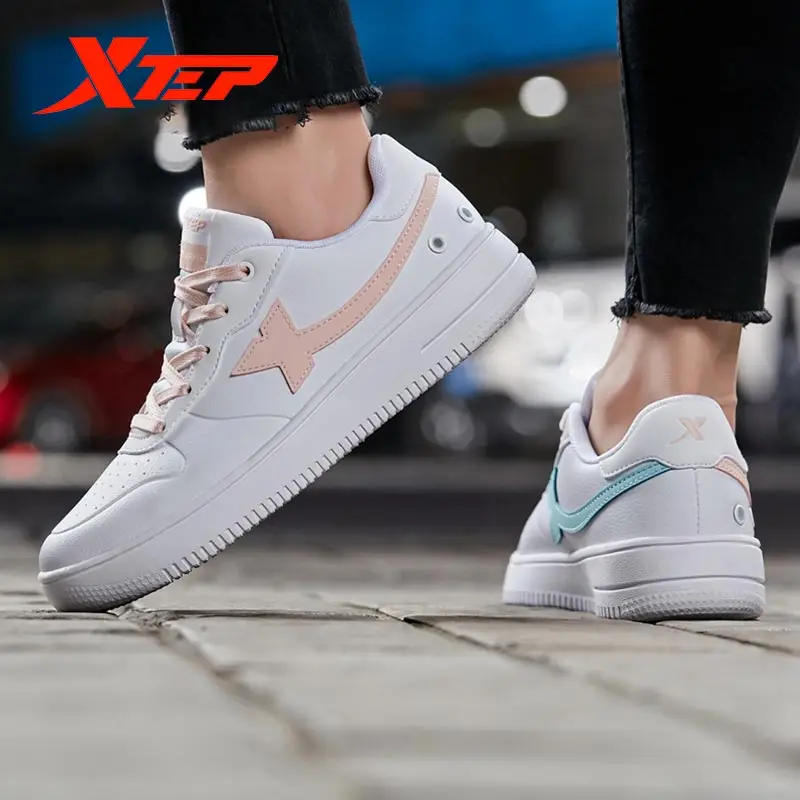 Xtep Women Casual Skateboarding Shoes Female White Leather Skateboard Shoes Comfortable Women Sneakers 881318319210
Xtep Women Casual Skateboarding Shoes Female White Leather Skateboard Shoes Comfortable Women Sneakers 881318319210