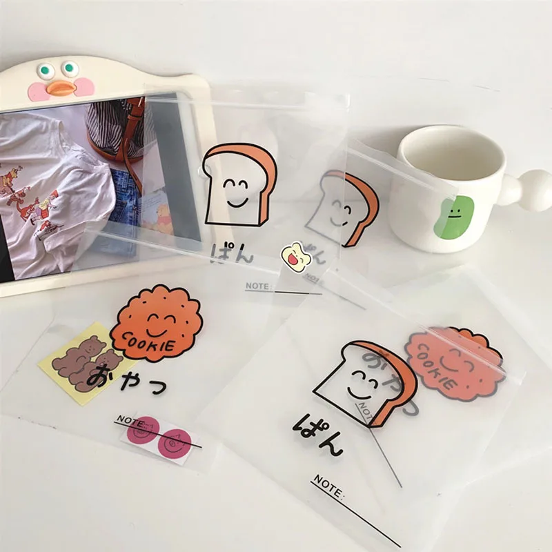 5Pcs Cute Cartoon Bread Zip Lock Ziplock Storage Bags Transparent Plastic Zip Package Small Jewelry Packing Reclosable Poly Bags
5Pcs Cute Cartoon Bread Zip Lock Ziplock Storage Bags Transparent Plastic Zip Package Small Jewelry Packing Reclosable Poly Bags
