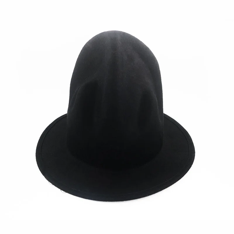 British Style Top Hat Autumn And Winter Retro Wool High Top Wide Brim Punk Shaped Magic Stage Jazz Hat Volcano Cap
British Style Top Hat Autumn And Winter Retro Wool High Top Wide Brim Punk Shaped Magic Stage Jazz Hat Volcano Cap