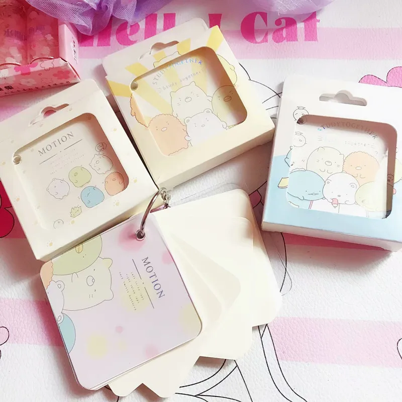 Cute Cartoon Sumikko Gurashi Portable ring-buckle small book note blank word card mini portable sticky note loose-leaf
Cute Cartoon Sumikko Gurashi Portable ring-buckle small book note blank word card mini portable sticky note loose-leaf