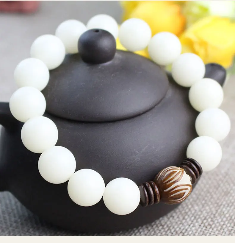 TIFCOJEW White Bodhi Seed Coconut Shell Olive Nut Tibetan Buddhism Mala Beads Bracelet Unisex Prayer Yoga Jewelry
TIFCOJEW White Bodhi Seed Coconut Shell Olive Nut Tibetan Buddhism Mala Beads Bracelet Unisex Prayer Yoga Jewelry