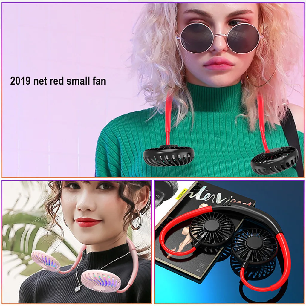 USB LED Light Rechargeable Neckband Lazy Neck Hanging Style Dual Cooling Fan Cooler for Traveling Outdoor Office Portable
USB LED Light Rechargeable Neckband Lazy Neck Hanging Style Dual Cooling Fan Cooler for Traveling Outdoor Office Portable