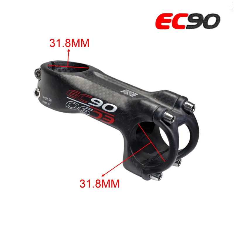 

EC90 Carbon MTB Stem bicycle 6 Degree Road Mountain Bike stem riser Diameter 31.8-31.8mm Handlebar 70/80/90/100/110/120mm parts