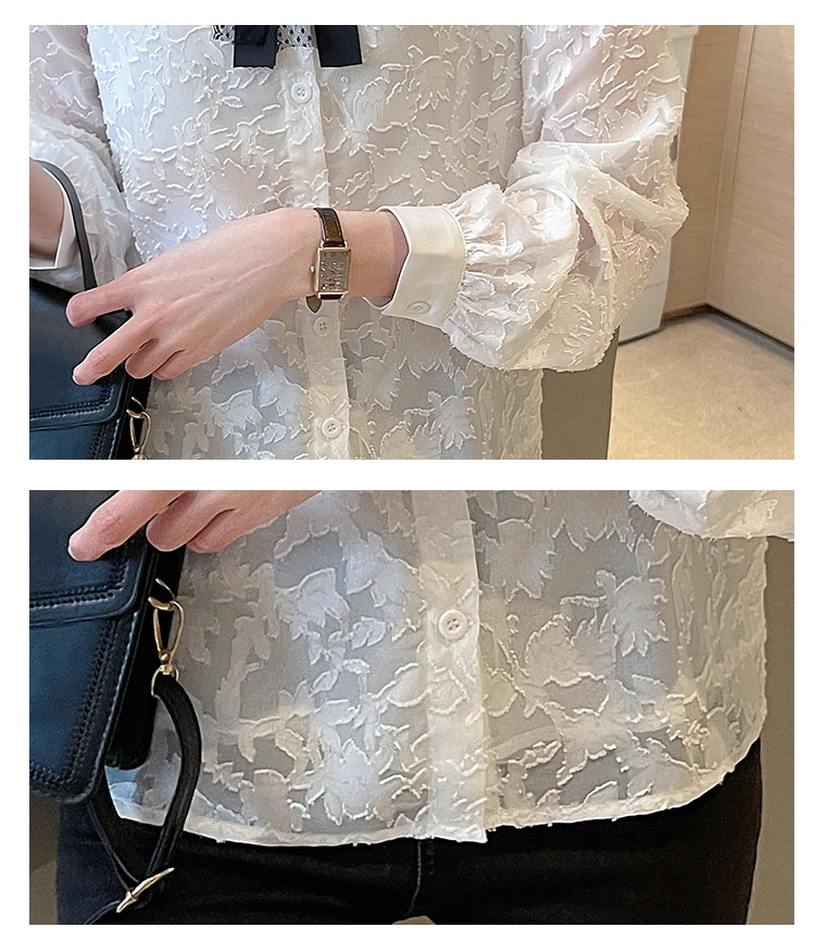 Blouses Long Sleeve White Blouse Tops Women Blouse Women Blusas Mujer De Moda 2021 Turn Down Collar Chiffon Blouse Shirt E676 
Blouses Long Sleeve White Blouse Tops Women Blouse Women Blusas Mujer De Moda 2021 Turn Down Collar Chiffon Blouse Shirt E676