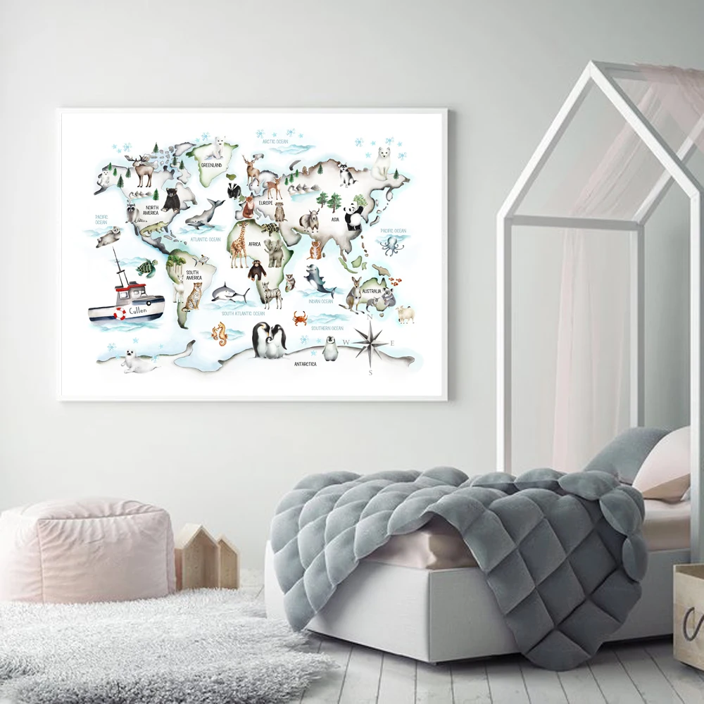 Baby Girl Nursery Wall Art Canvas Painting Map of the Animal World Minimalist Art Anime Poster And Print Wall Art Decor Picture
Baby Girl Nursery Wall Art Canvas Painting Map of the Animal World Minimalist Art Anime Poster And Print Wall Art Decor Picture