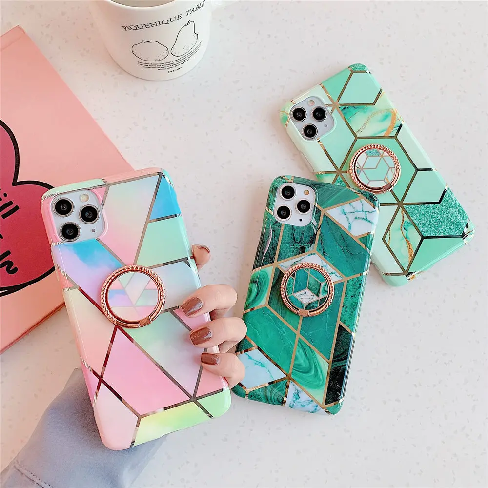 Plating Marble Phone Case for Iphone 11 Pro Max Case Cover for Iphone 11 Silicone Soft TPU Back Shell with Finger Ring Holder
Plating Marble Phone Case for Iphone 11 Pro Max Case Cover for Iphone 11 Silicone Soft TPU Back Shell with Finger Ring Holder