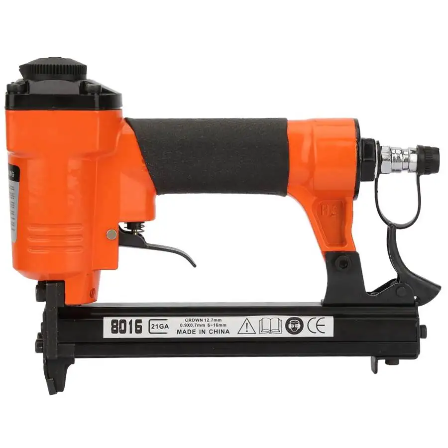 

Pneumatic U Type Nail Gun 8016 Straight Nail Air Pneumatic Nailers Furniture Stapler Staple Gun 21GA 0.95*0.7mm Power Tool