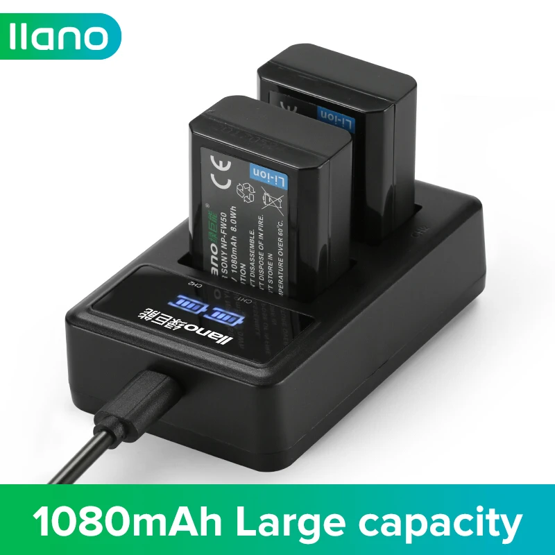 LLANO NP-FW50 NP FW50 Camera Battery USB Dual Charger for Sony Alpha a6500 a6300 a6000 a5000 a3000 NEX-3 a7R
LLANO NP-FW50 NP FW50 Camera Battery USB Dual Charger for Sony Alpha a6500 a6300 a6000 a5000 a3000 NEX-3 a7R