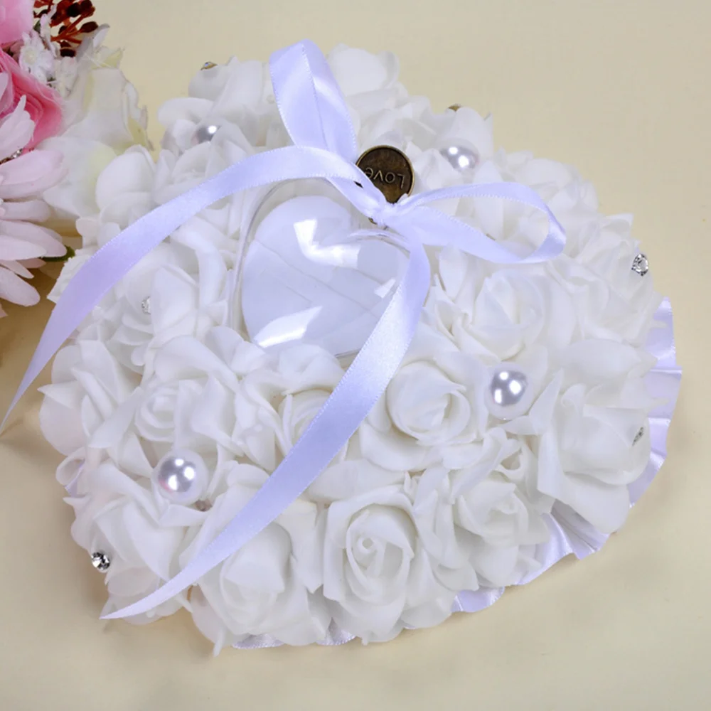 1Pc Heart Shape Ring Pillow Rose Cake Design Ring Box Bride Ring Pillow
1Pc Heart Shape Ring Pillow Rose Cake Design Ring Box Bride Ring Pillow