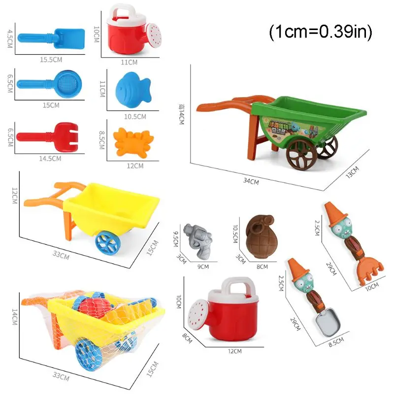 7 Pcs Outdoor Wheelbarrow Beach Toys for Kids Summer Sand Toys for building Sand Castles Molds
7 Pcs Outdoor Wheelbarrow Beach Toys for Kids Summer Sand Toys for building Sand Castles Molds
