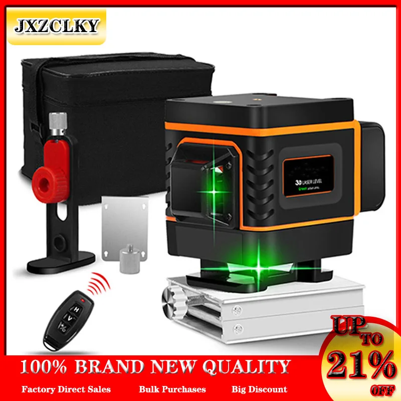 Laser Level Green 12 Lines 3d Self Leveling 360 Lazer Leveler Laser Horizontal Vertical Automatic Level Instrument Tool
Laser Level Green 12 Lines 3d Self Leveling 360 Lazer Leveler Laser Horizontal Vertical Automatic Level Instrument Tool