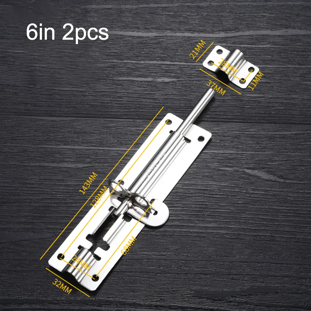 Stainless Steel Slide Bolt Latch Anti-theft Metal Bolt Connector Wooden Door Bolts Iron With Lock Furniture Accessories
Stainless Steel Slide Bolt Latch Anti-theft Metal Bolt Connector Wooden Door Bolts Iron With Lock Furniture Accessories