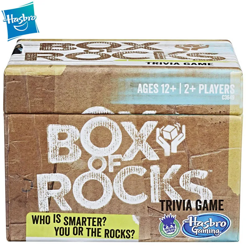 

Original Hasbro Box of Rocks Fun Trivia Race Games English Version Amazon Exclusive Family Party Board Game Education Kids Toys