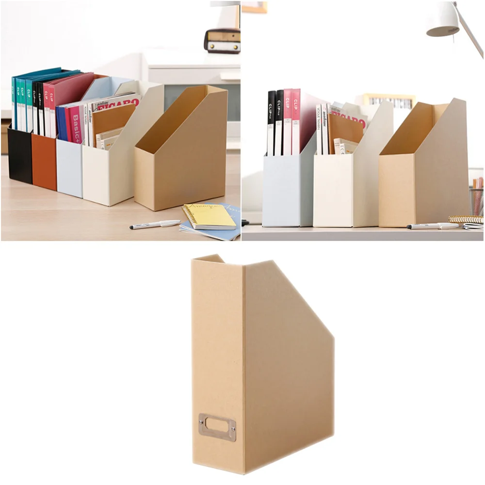 1pc Magazine File Holder Desktop Organizer Kraft Paper File Holder Documents File Box Office Supplies
1pc Magazine File Holder Desktop Organizer Kraft Paper File Holder Documents File Box Office Supplies