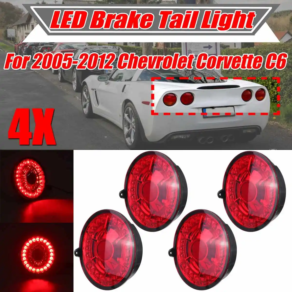 C6 Car Auto LED Tail Lights Stop Brake Light LED Brake Stop Tail Light Lamps For Chevrolet For Corvette C6 For Coupe 2005-2013
C6 Car Auto LED Tail Lights Stop Brake Light LED Brake Stop Tail Light Lamps For Chevrolet For Corvette C6 For Coupe 2005-2013