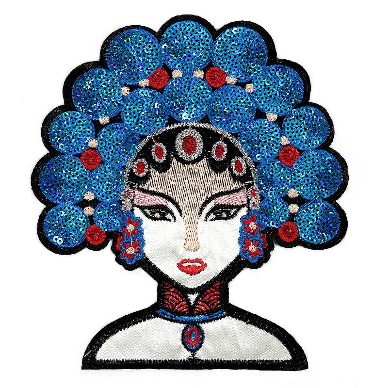 10pcs/lot Sew Sequins Peking Opera Mask Large Embroidery Patch Letter Clothing Decoration Sewing Accessory Applique
10pcs/lot Sew Sequins Peking Opera Mask Large Embroidery Patch Letter Clothing Decoration Sewing Accessory Applique