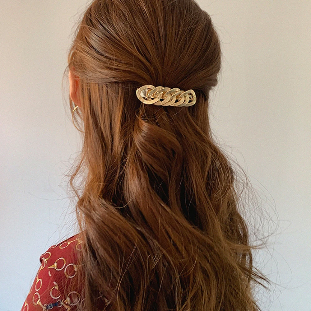 Handmade Chain Hair Clips Gold Color Long Barrettes Hair Clips For Women Girls Headwear Korean Fashion Hairpin Hair Accessories
Handmade Chain Hair Clips Gold Color Long Barrettes Hair Clips For Women Girls Headwear Korean Fashion Hairpin Hair Accessories