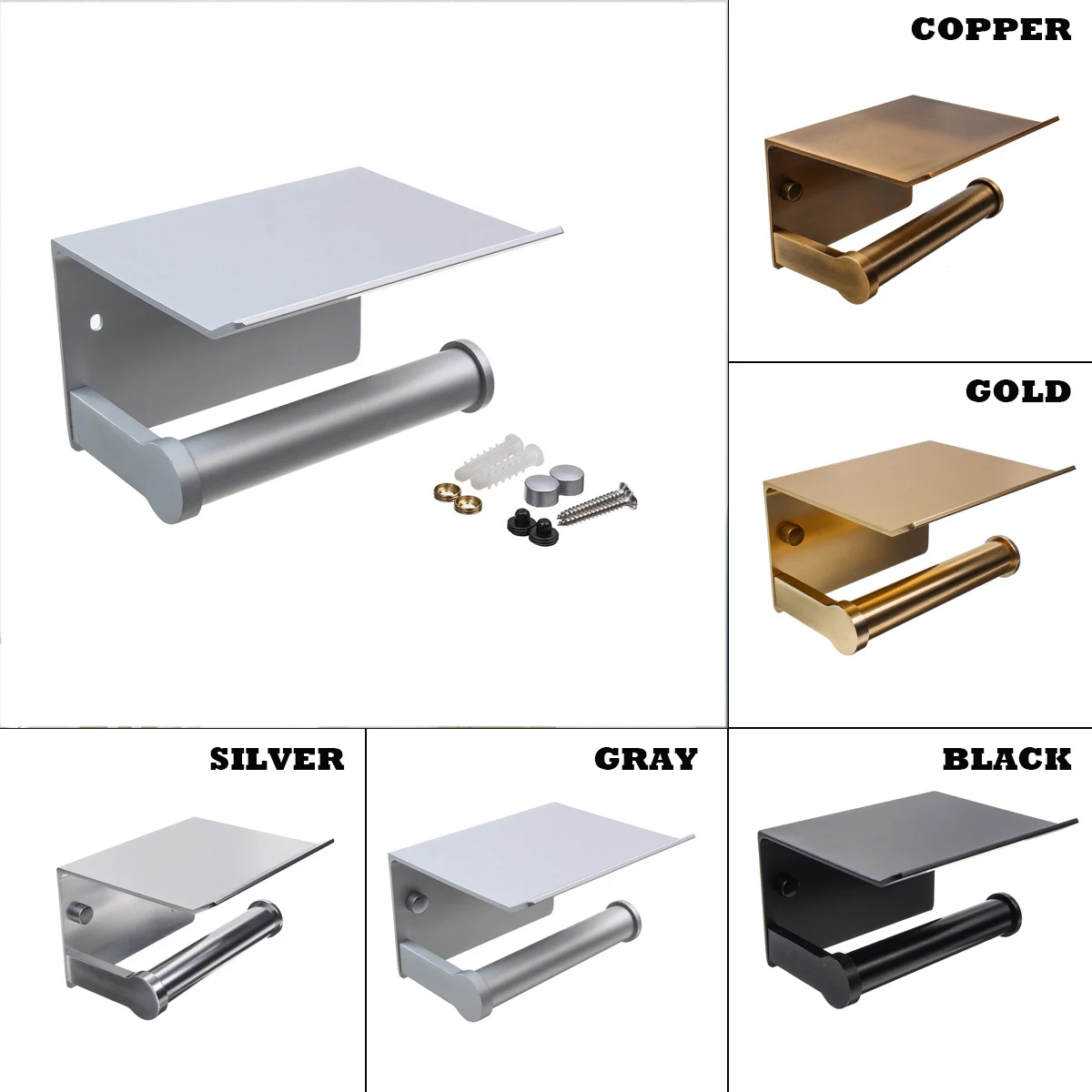 Bathroom Toilet Towel Paper Holder Phone Holder Wall Mount WC Rolhouder Paper Holder With Shelf Towel Rack Tissue Boxes Black
Bathroom Toilet Towel Paper Holder Phone Holder Wall Mount WC Rolhouder Paper Holder With Shelf Towel Rack Tissue Boxes Black