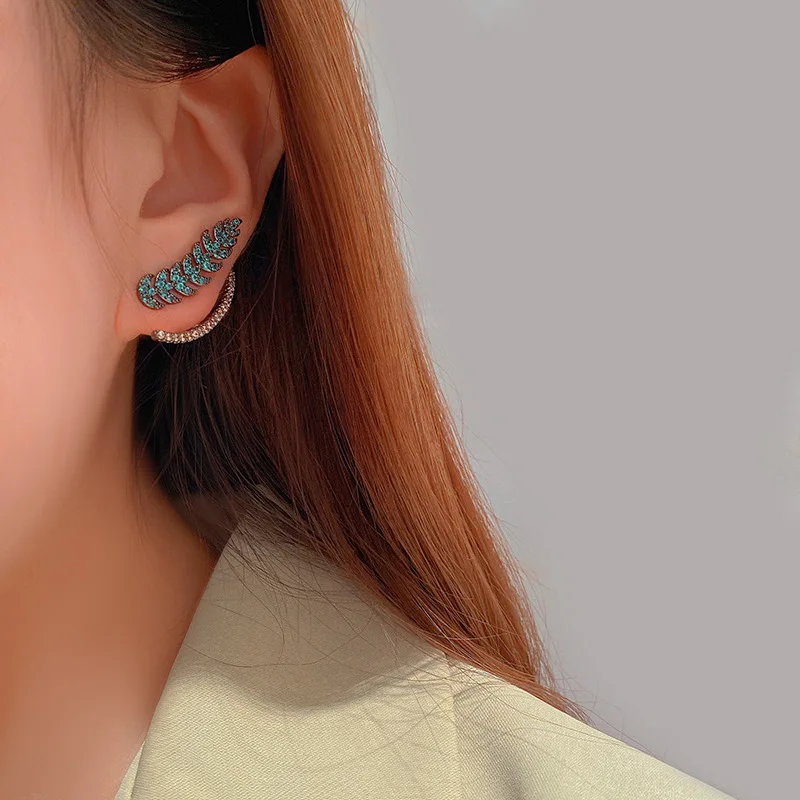 Tassel Leaf Wheat Ears Feather Earrings For Women Cubic Zircon Green Fashion Jewelry Luxury Trendy Wedding Gift High Quality
Tassel Leaf Wheat Ears Feather Earrings For Women Cubic Zircon Green Fashion Jewelry Luxury Trendy Wedding Gift High Quality