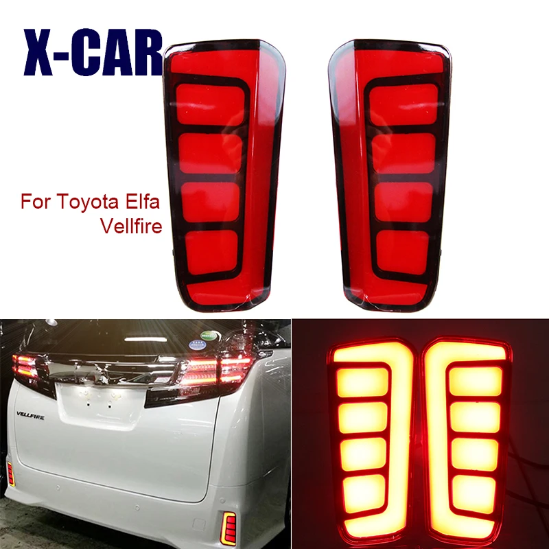 2pcs LED rear bumper lights brake warning lights For Toyota Vellfire ALPHARD Elfa 2015-2018 driving fog lights
2pcs LED rear bumper lights brake warning lights For Toyota Vellfire ALPHARD Elfa 2015-2018 driving fog lights