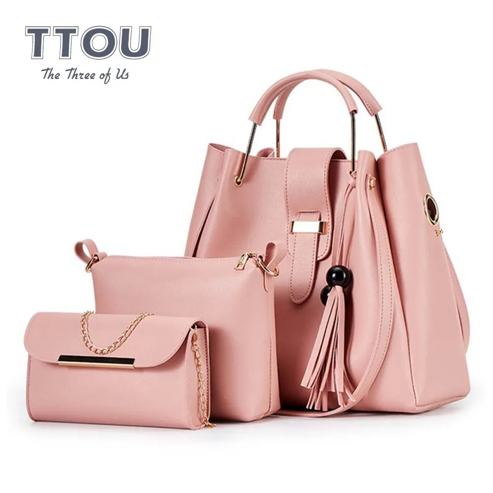 TTOU Fashion 3Pcs/Sets Women Composite Tote Bags Quality Leather Female Tassel Handbag Casual Ladies' Shoulder Crossbody Bag
TTOU Fashion 3Pcs/Sets Women Composite Tote Bags Quality Leather Female Tassel Handbag Casual Ladies' Shoulder Crossbody Bag