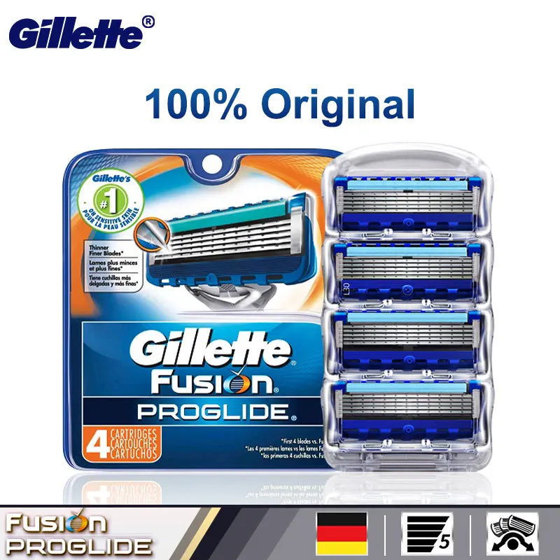 Кассеты Gillette Fusion ProGlide для безопасного бритья Оригинальные запасные лезвия