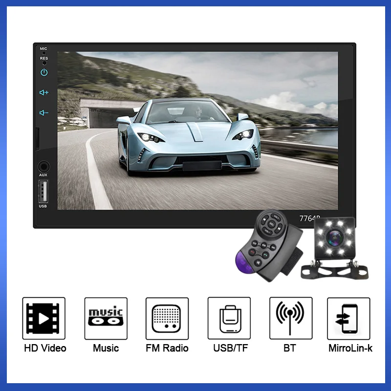 7764B Car Radio 7" HD Autoradio Multi-media Player Touch Screen Auto audio Car Stereo MP5 BT U Disk Card Support phone charging
7764B Car Radio 7" HD Autoradio Multi-media Player Touch Screen Auto audio Car Stereo MP5 BT U Disk Card Support phone charging
