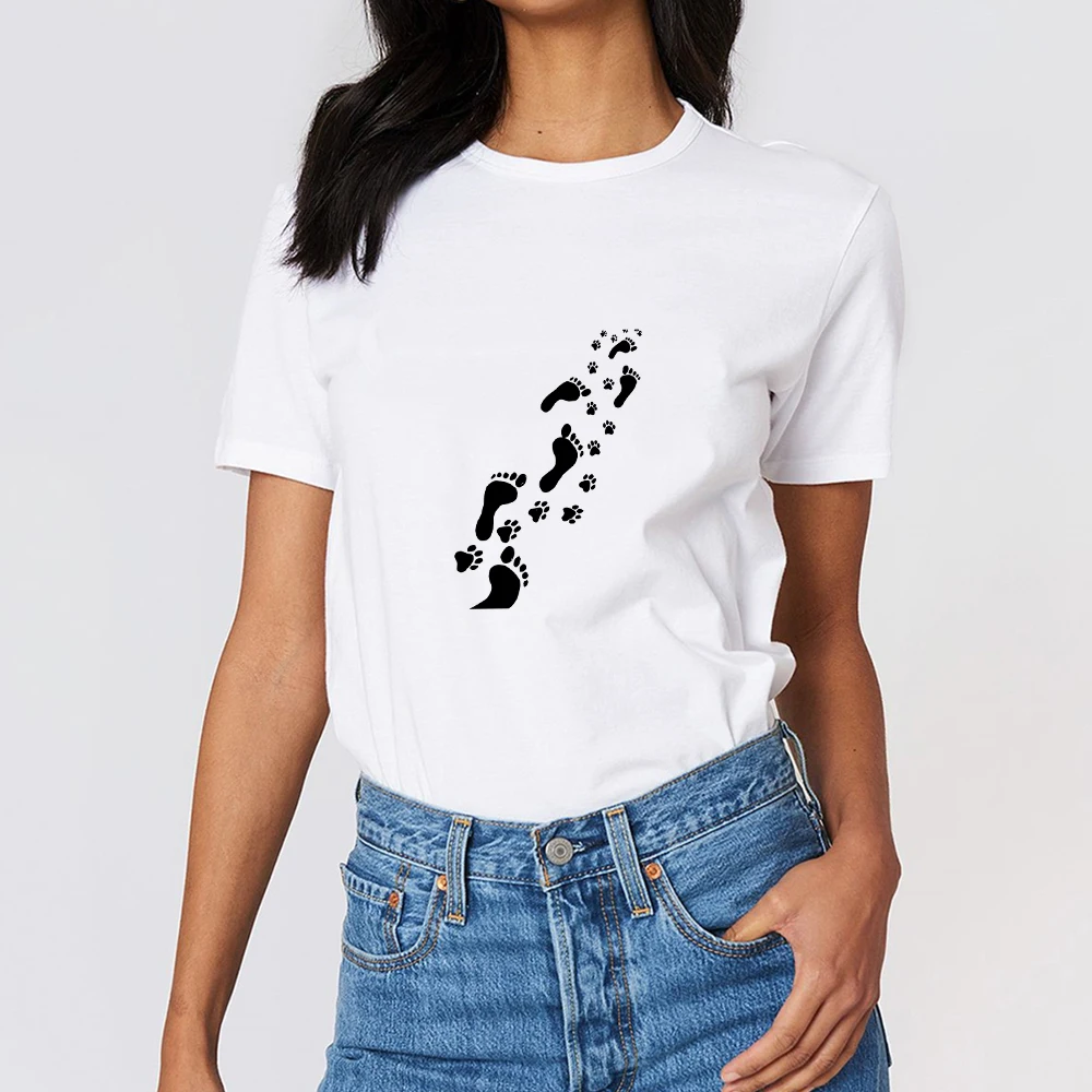 Never Walk Alone Dog and Me Footprint Fashion Printed Tshirt 90s Harajuku Women T-Shirt Summer New Arrivals European Trend
Never Walk Alone Dog and Me Footprint Fashion Printed Tshirt 90s Harajuku Women T-Shirt Summer New Arrivals European Trend