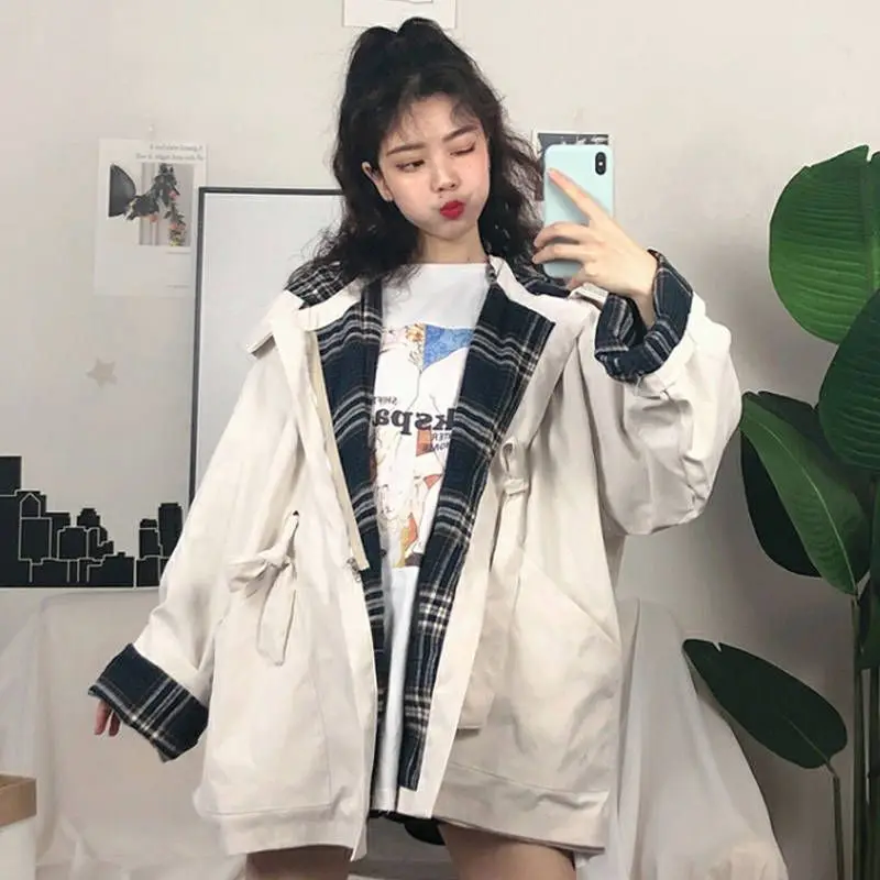 2022 Spring Autumn New Coat Women Korean Oversized Student Vintage Hong Kong Style Drawstring All-match Sunscreen Preppy Jackst
2022 Spring Autumn New Coat Women Korean Oversized Student Vintage Hong Kong Style Drawstring All-match Sunscreen Preppy Jackst
