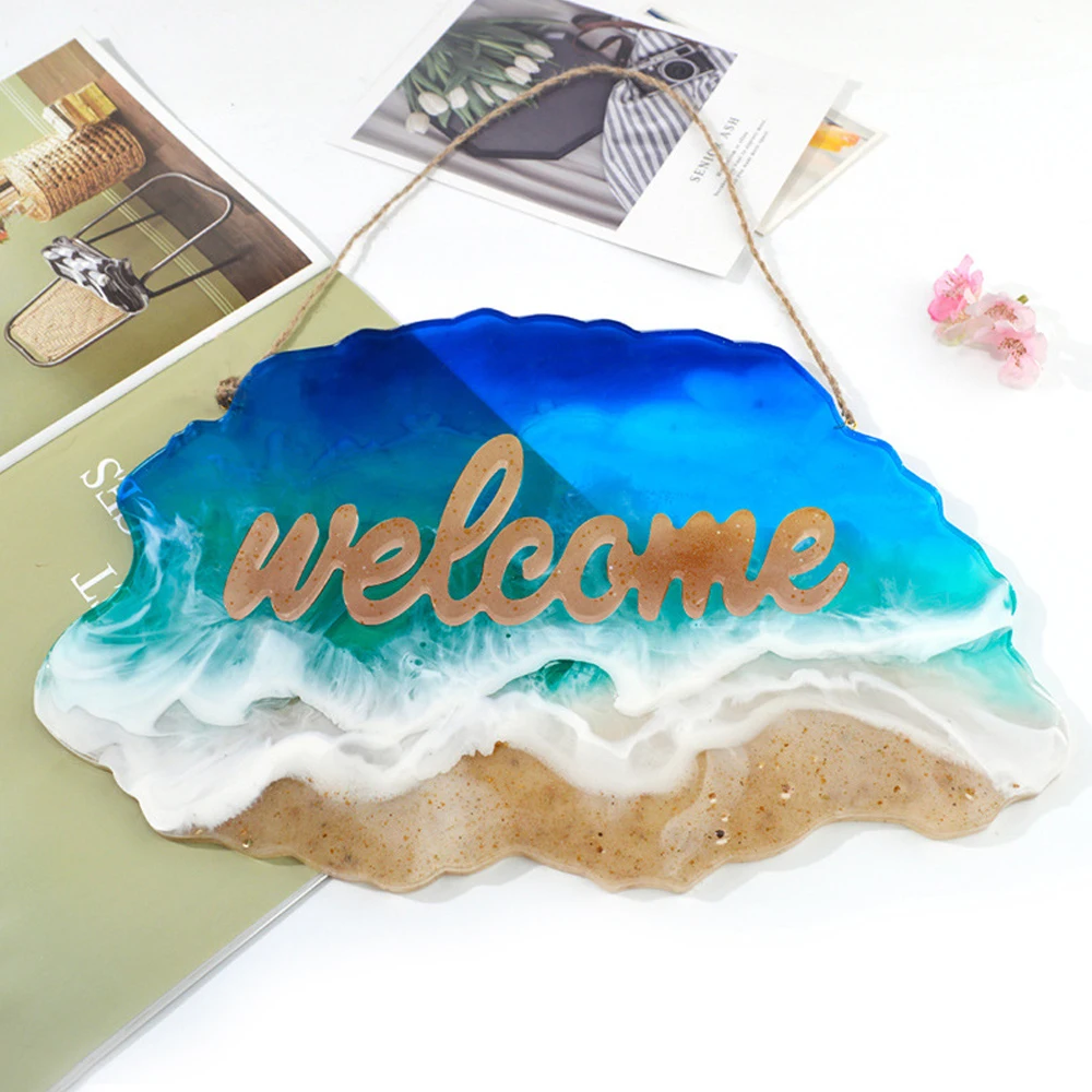 2Pcs/Set Crystal Epoxy Resin Mold Doorplate Door Signs Casting Silicone Mould DIY Plate Hanging Tags Crafts Making Tools
2Pcs/Set Crystal Epoxy Resin Mold Doorplate Door Signs Casting Silicone Mould DIY Plate Hanging Tags Crafts Making Tools