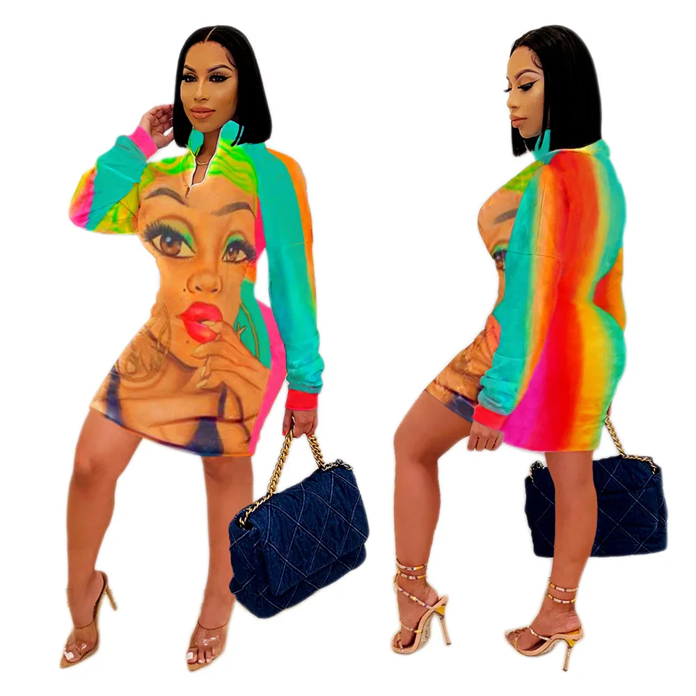 Plus Size Women Bodycon Dresses Spring Fall Letter Patchwork Sexy Streetwear Long Sleeve Zipper Up Dresses Pencil Vestido Robes
Plus Size Women Bodycon Dresses Spring Fall Letter Patchwork Sexy Streetwear Long Sleeve Zipper Up Dresses Pencil Vestido Robes