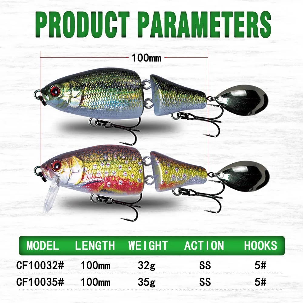 fishing lure for pike swimbait jointed bait CF LURE 100mm 35g 32g Slow Sinking Freshwater Pike Bass Fishing Lure Tackle
fishing lure for pike swimbait jointed bait CF LURE 100mm 35g 32g Slow Sinking Freshwater Pike Bass Fishing Lure Tackle