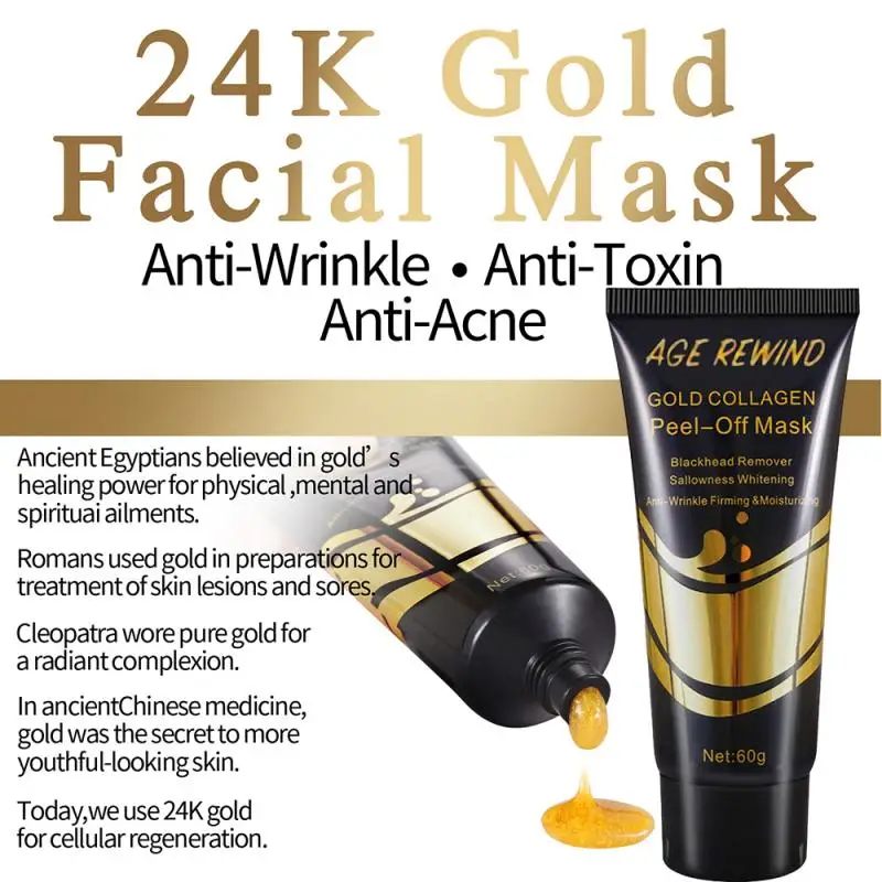 24K Gold Collagen mask Peel Mask oil control Blackhead Remover Peel Off Dead Skin Clean Pores Shrink Facial care mask Korean
24K Gold Collagen mask Peel Mask oil control Blackhead Remover Peel Off Dead Skin Clean Pores Shrink Facial care mask Korean