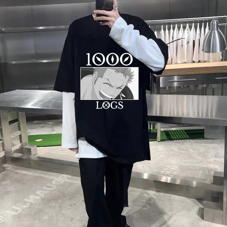 Anime One Piece T-shirt Roronoa Zoro Smile Print T Shirts 1000 Logs Tshirt Men Women Loose Cotton Tee Man Casual Loose Clothes
Anime One Piece T-shirt Roronoa Zoro Smile Print T Shirts 1000 Logs Tshirt Men Women Loose Cotton Tee Man Casual Loose Clothes