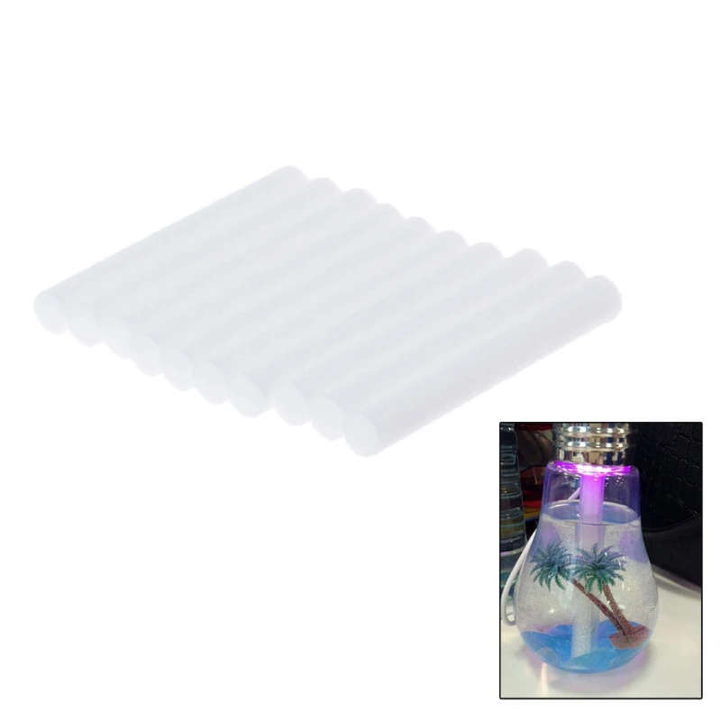 

28TA 10pcs 8mmx64mm Air Humidifiers Filters Cotton Swab for Air Ultrasonic Humidifier