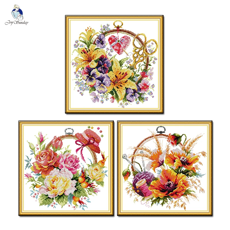 Joy Sunday Flowers Pattern Stamped Cross Stitch Kits 14CT 11CT Counted Canvas DIY Embroidery Handmade Needlework Sets Home Decor
Joy Sunday Flowers Pattern Stamped Cross Stitch Kits 14CT 11CT Counted Canvas DIY Embroidery Handmade Needlework Sets Home Decor