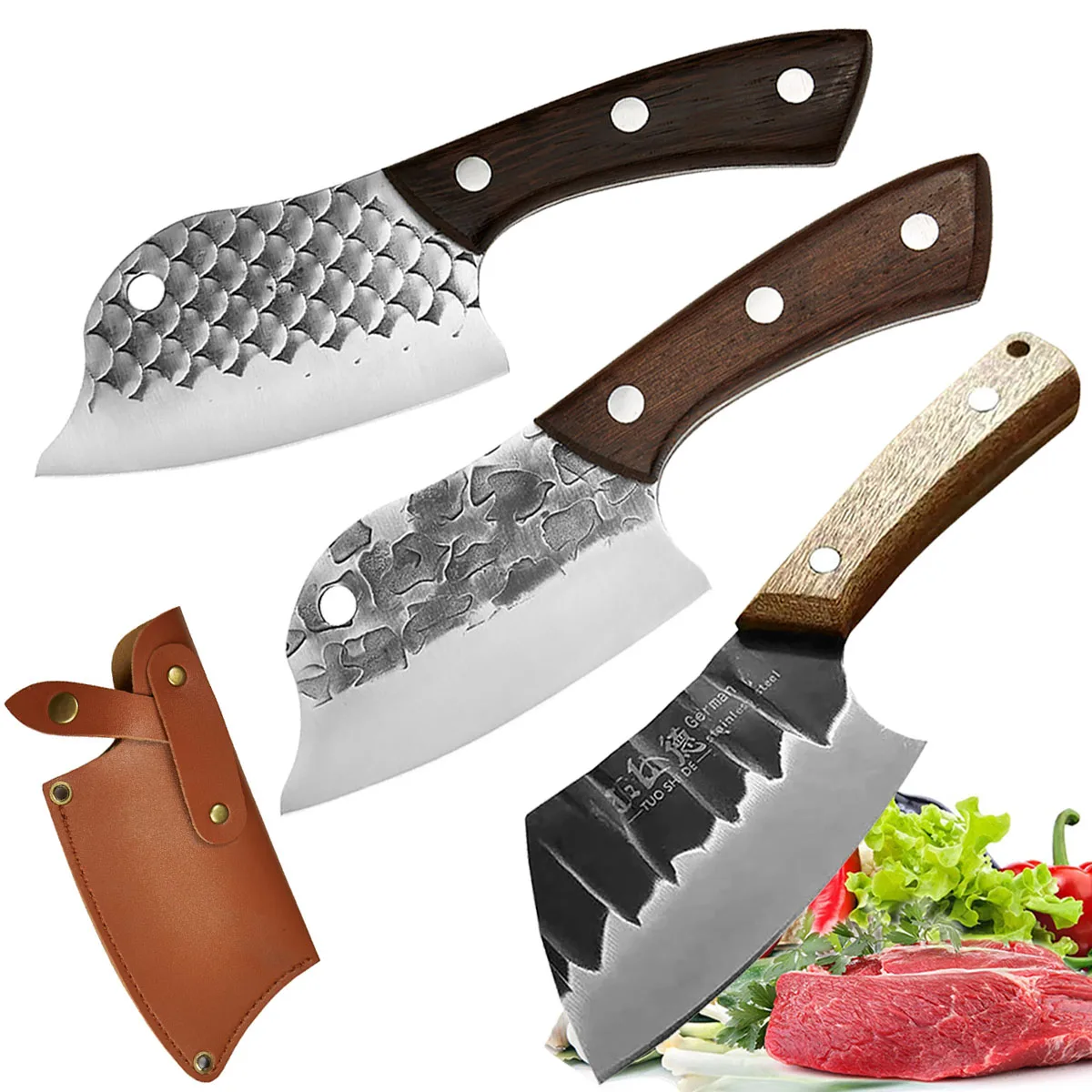 Кованый маленький кухонный нож из высокоуглеродистой стали, нож мясника для рыбы, шеф-повара, нож для мясника, охотничий рыболовный нож, инс...
Кованый маленький кухонный нож из высокоуглеродистой стали, нож мясника для рыбы, шеф-повара, нож для мясника, охотничий рыболовный нож, инс...
