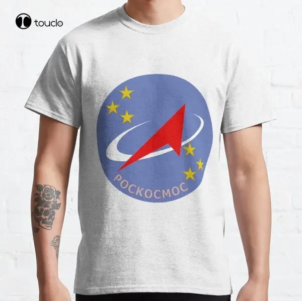 

Летный Костюм Roscosmos, Классическая футболка с нашивкой, футболка на заказ, Aldult, подростковая, унисекс, цифровая печать, модная смешная новая м...
